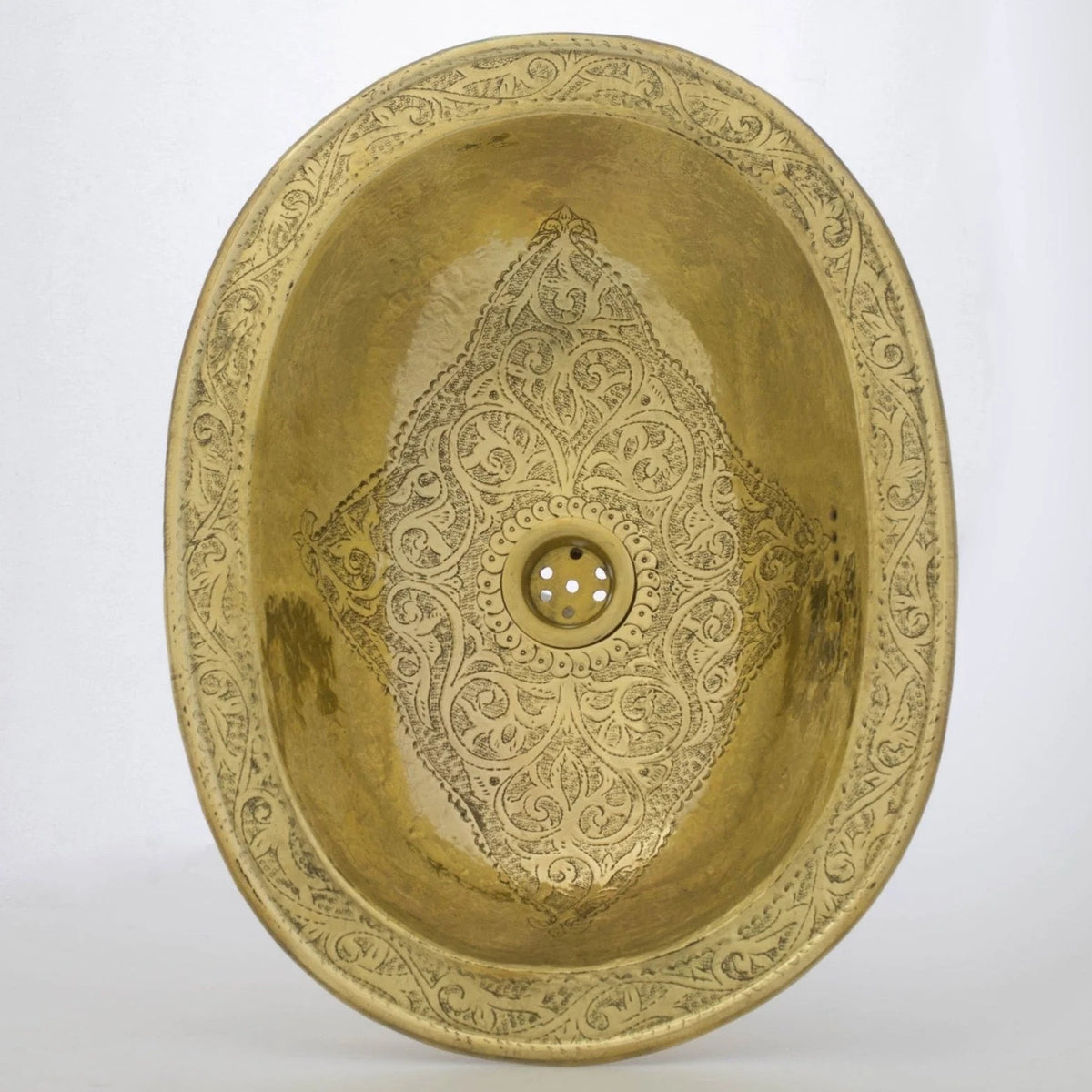 Etched Brass Bathroom Sink
