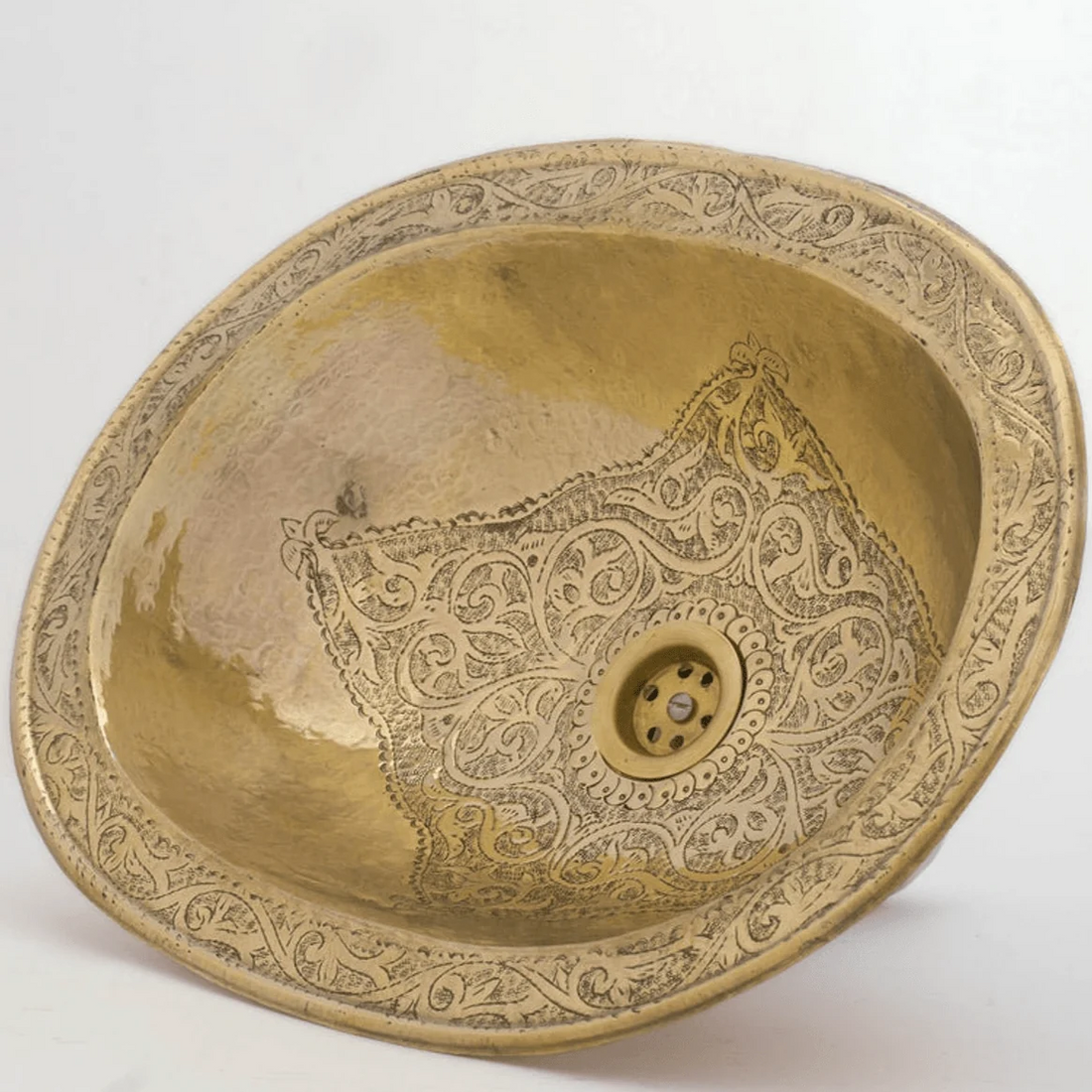 Etched Brass Bathroom Sink