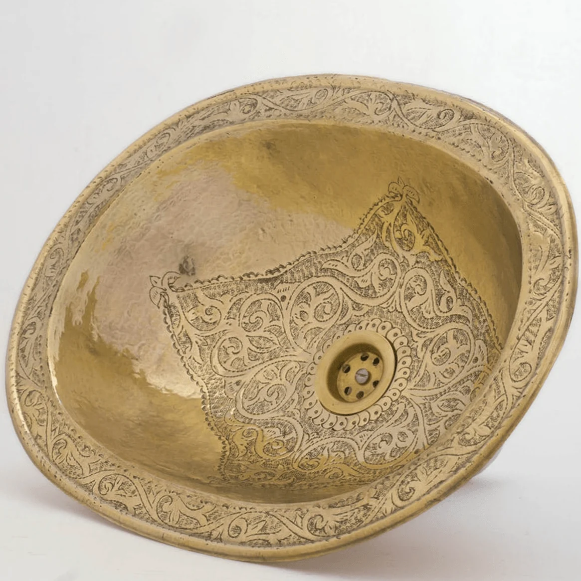 Etched Brass Bathroom Sink